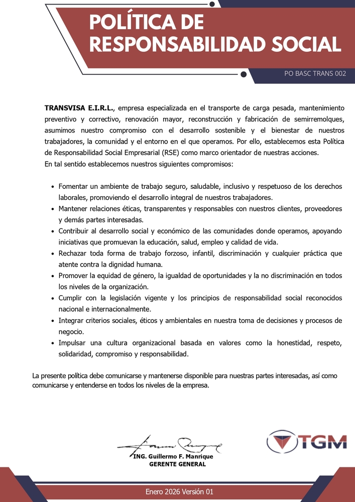 Política de Responsabilidad Social